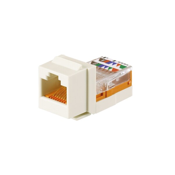 Panduit 1-PORT MOD JACK IDC 8W8P UTP, T568A/B CAT5E NET KEY, ELECTRICAL IVORY NK5E88MEIY